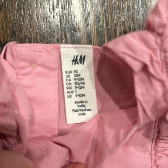 H&M Girl shirt bundle Pink Ruffle and Plaid Button-Up Shirt - Picture 6 of 8